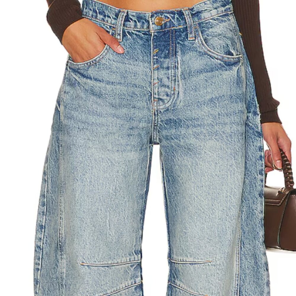 Free People Good Luck Midrise Barrel Jeans